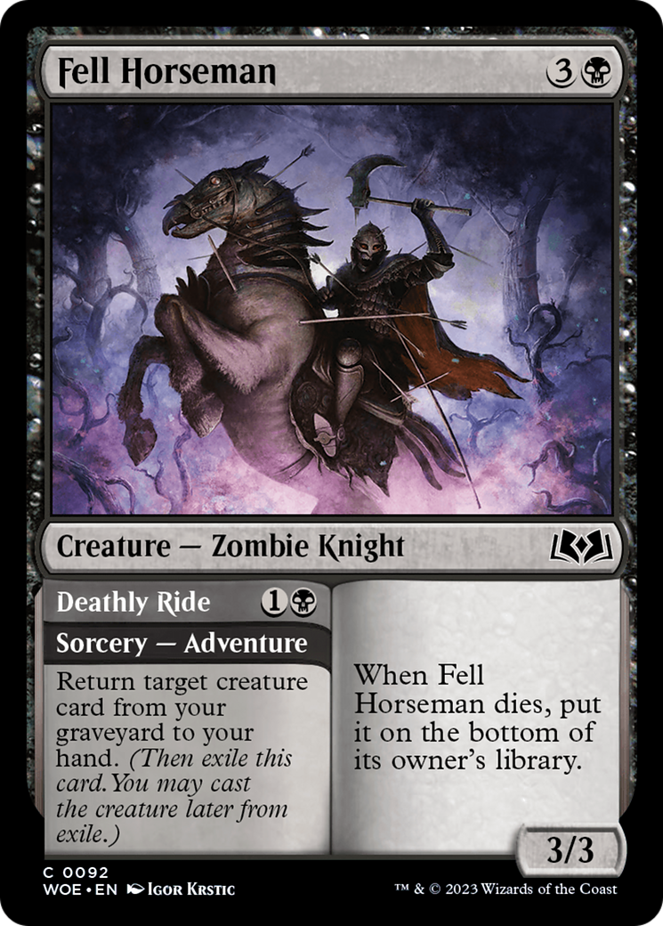 Fell Horseman // Deathly Ride [Wilds of Eldraine] | Lots Moore NSW