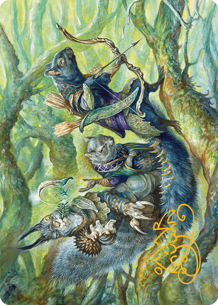 The Odd Acorn Gang Art Card (Gold-Stamped Signature) [Bloomburrow Art Series] | Lots Moore NSW