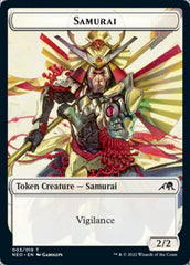 Samurai // Human Monk Double-Sided Token [Kamigawa: Neon Dynasty Tokens] | Lots Moore NSW