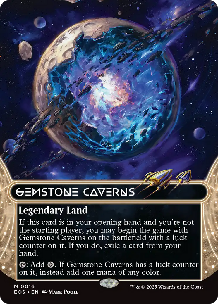 Gemstone Caverns (0016) (Borderless) [Edge of Eternities: Stellar Sights] | Lots Moore NSW
