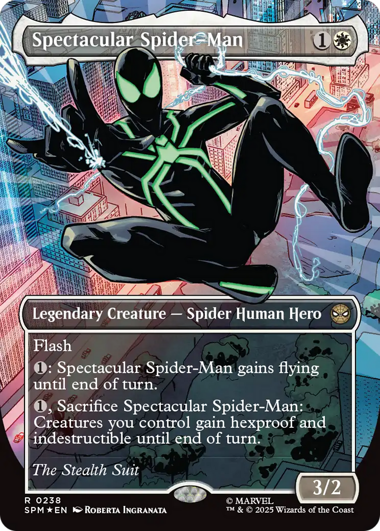 Spectacular Spider-Man (0238) (Borderless) (Textured Foil) [Marvel's Spider-Man] | Lots Moore NSW