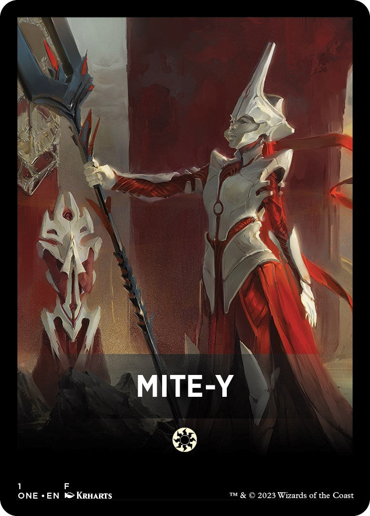 Mite-Y Theme Card [Phyrexia: All Will Be One Tokens] | Lots Moore NSW