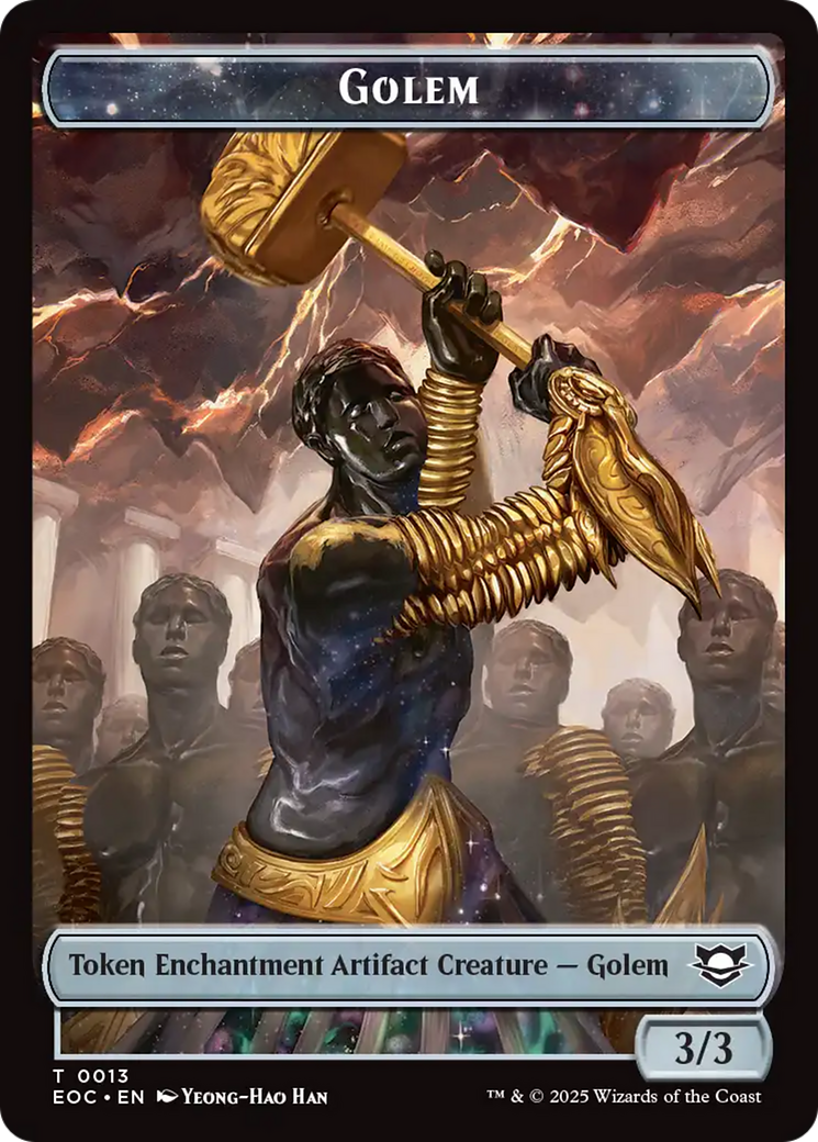 Insect // Golem (0013) Double-Sided Token [Edge of Eternities Commander Tokens] | Lots Moore NSW
