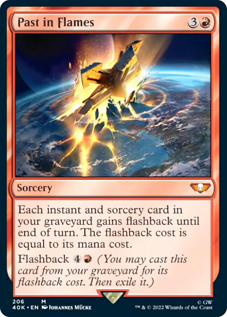 Past in Flames (Surge Foil) [Warhammer 40,000] | Lots Moore NSW