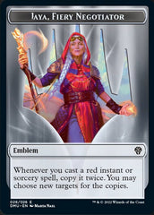 Soldier // Jaya, Fiery Negotiator Emblem Double-Sided Token [Dominaria United Tokens] | Lots Moore NSW
