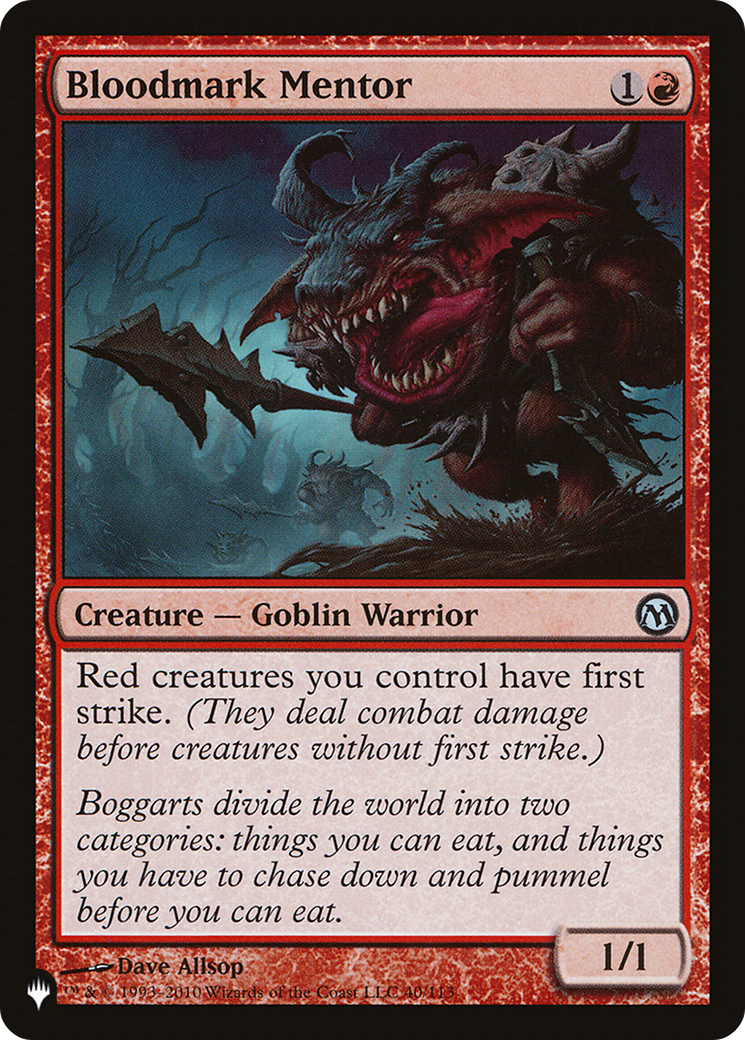 Bloodmark Mentor [The List] | Lots Moore NSW
