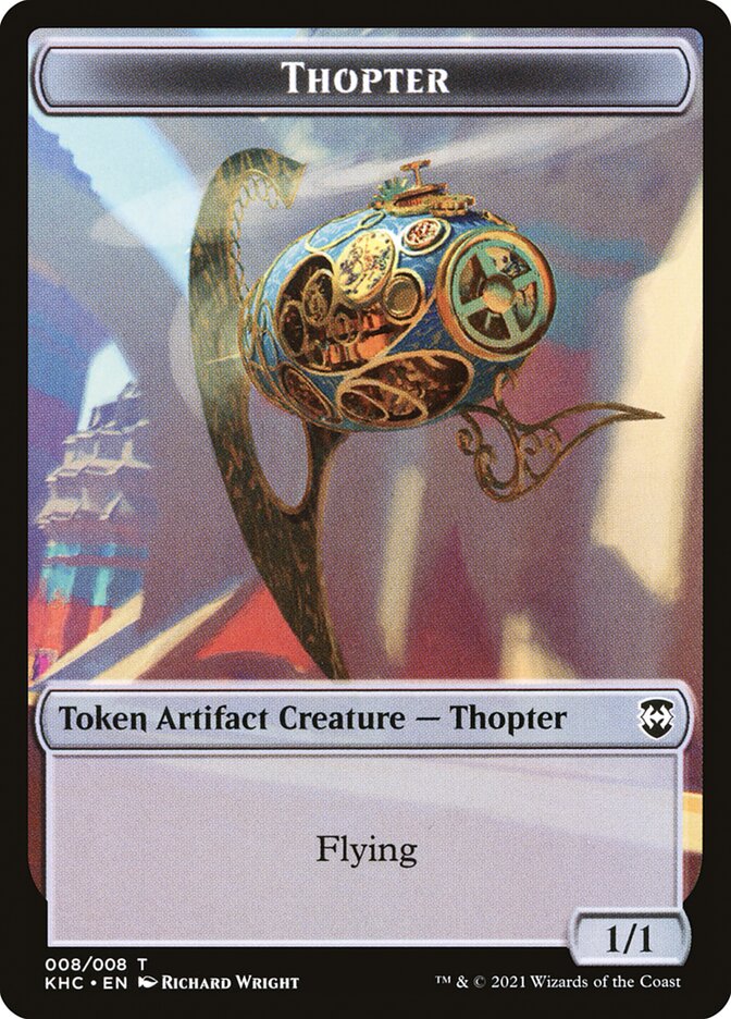 Dragon // Thopter Double-Sided Token [Kaldheim Commander Tokens] | Lots Moore NSW