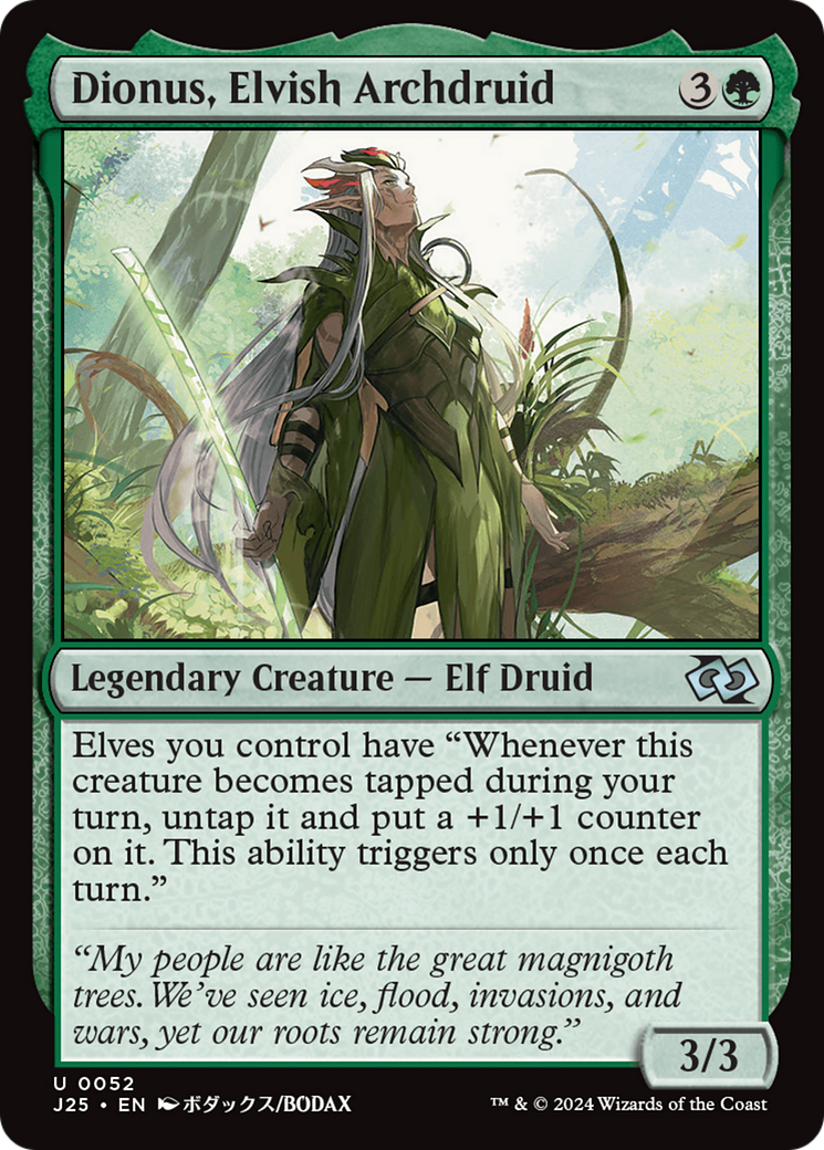 Dionus, Elvish Archdruid (Anime) [Foundations Jumpstart] | Lots Moore NSW