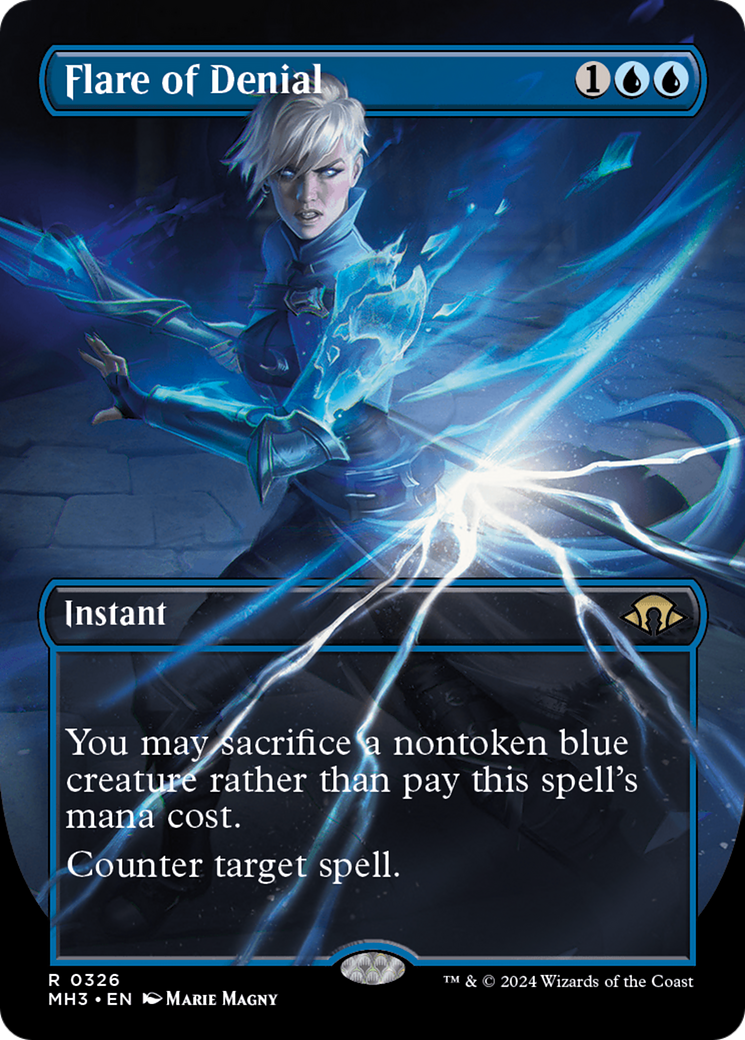 Flare of Denial (Borderless) [Modern Horizons 3] | Lots Moore NSW