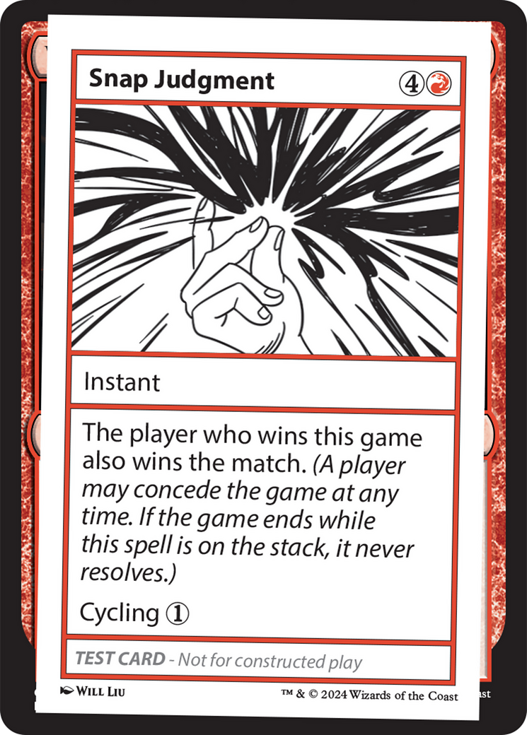 Snap Judgment [Mystery Booster 2 Playtest Cards] | Lots Moore NSW