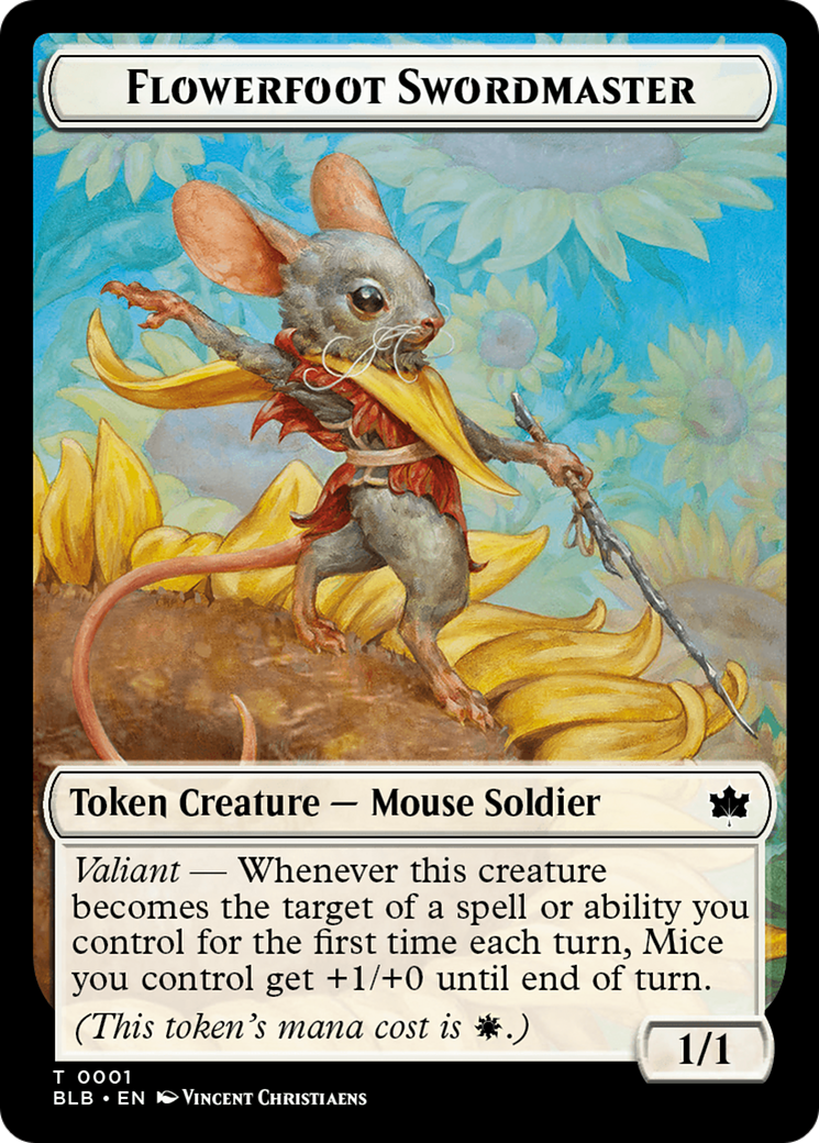 Flowerfoot Swordmaster Token [Bloomburrow Tokens] | Lots Moore NSW
