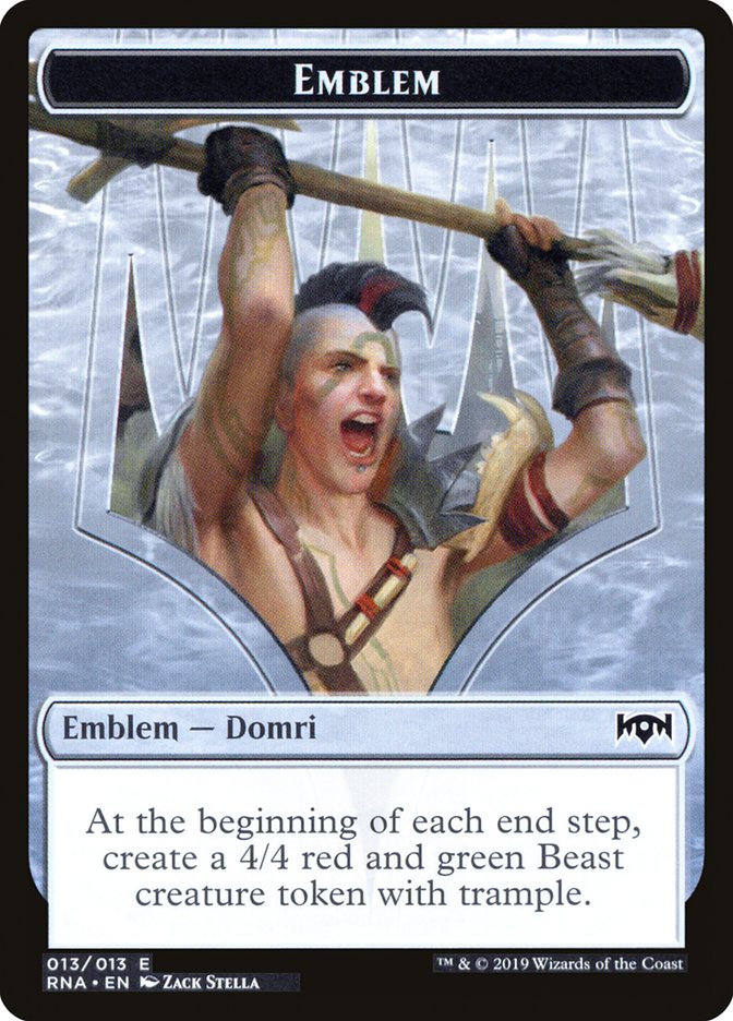 Domri, Chaos Bringer Emblem [Ravnica Allegiance Tokens] | Lots Moore NSW