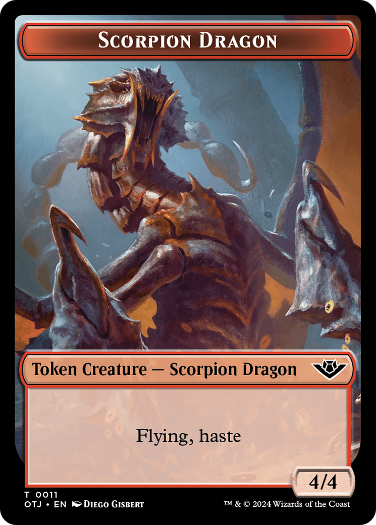 Scorpion Dragon // Plot Double-Sided Token [Outlaws of Thunder Junction Tokens] | Lots Moore NSW