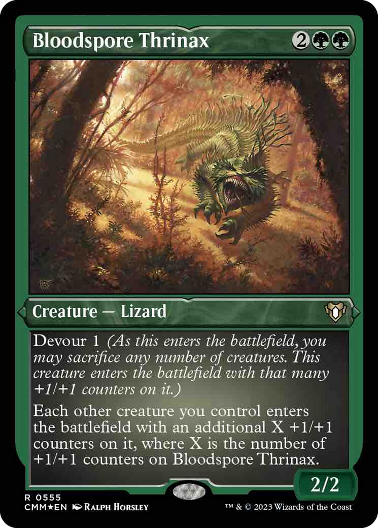 Bloodspore Thrinax (Foil Etched) [Commander Masters] | Lots Moore NSW