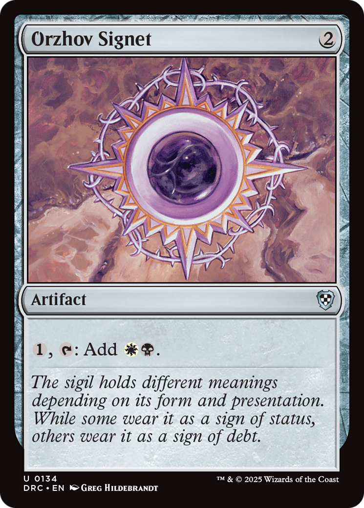 Orzhov Signet [Aetherdrift Commander] | Lots Moore NSW