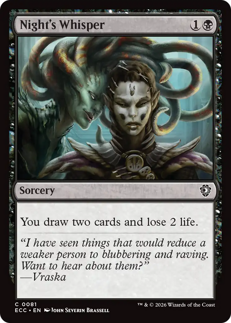 Night's Whisper [Lorwyn Eclipsed Commander] | Lots Moore NSW