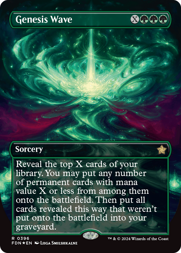 Genesis Wave (Borderless) (Mana Foil) [Foundations] | Lots Moore NSW