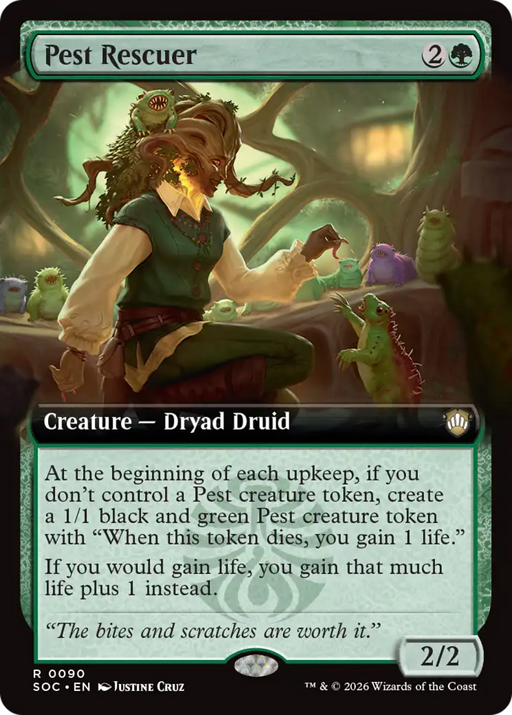 Pest Rescuer (Extended Art) [Secrets of Strixhaven Commander] Magic: The Gathering | Lots Moore NSW