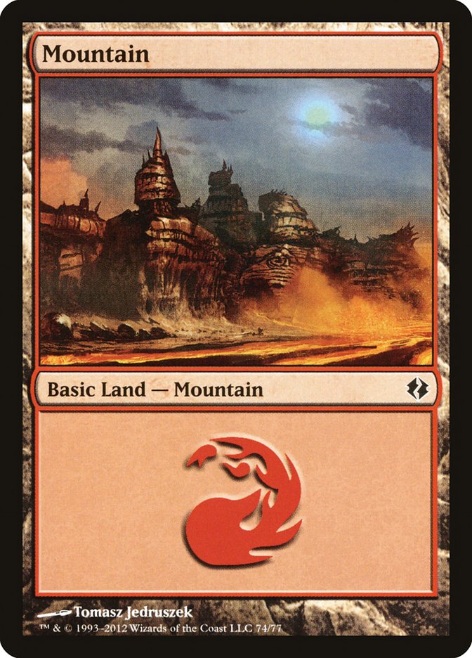 Mountain (74) [Duel Decks: Venser vs. Koth] | Lots Moore NSW