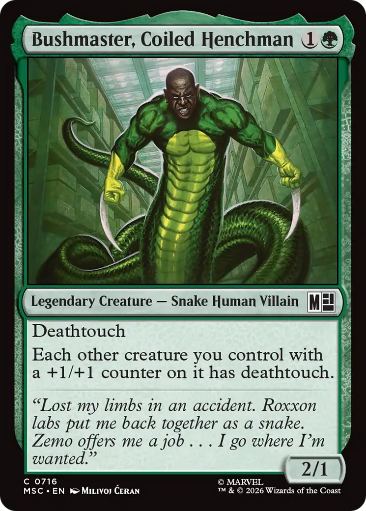 Bushmaster, Coiled Henchman [Marvel Super Heroes Commander] | Lots Moore NSW