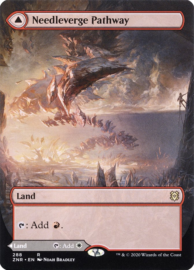 Needleverge Pathway // Pillarverge Pathway (Borderless Alternate Art) [Zendikar Rising] | Lots Moore NSW