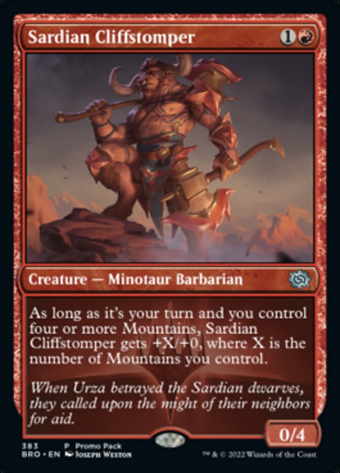 Sardian Cliffstomper (Promo Pack) [The Brothers' War Promos] | Lots Moore NSW