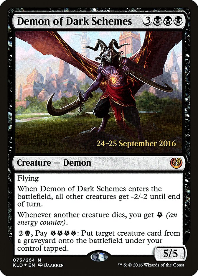 Demon of Dark Schemes [Kaladesh Prerelease Promos] | Lots Moore NSW
