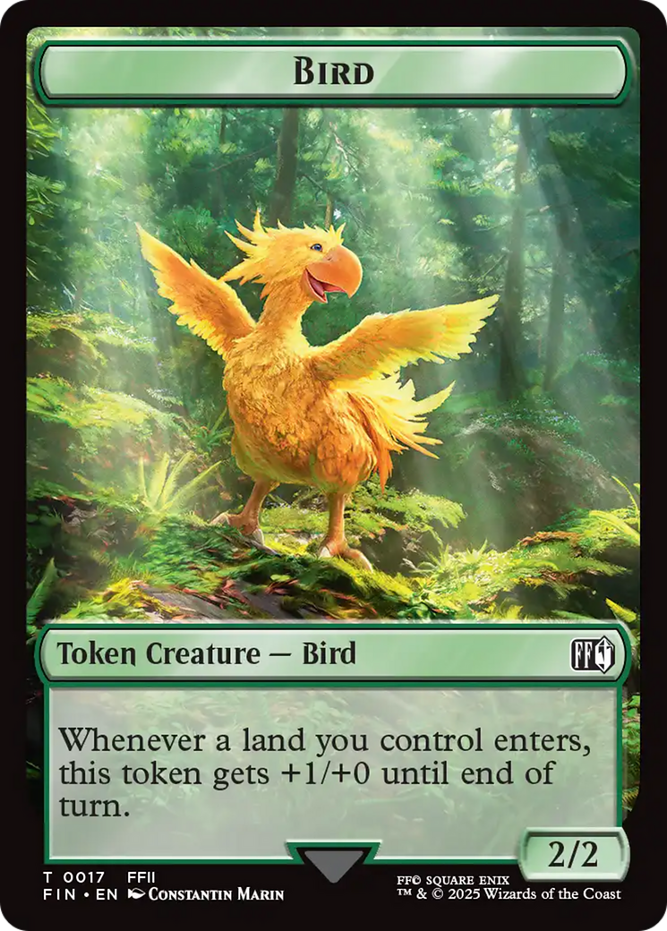 Hero (0008) // Bird (0017) Double-Sided Token [FINAL FANTASY Tokens] | Lots Moore NSW