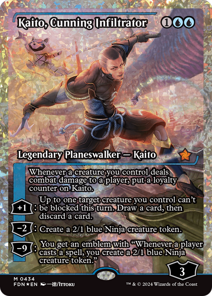 Kaito, Cunning Infiltrator (Showcase) (Frature Foil) [Foundations] | Lots Moore NSW