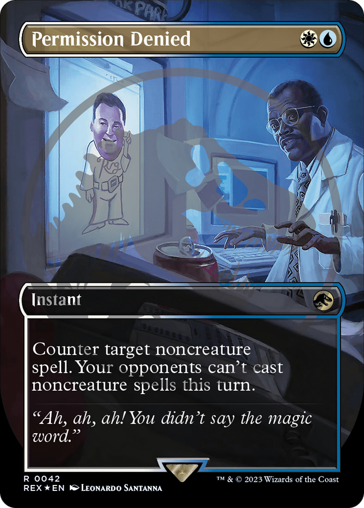 Permission Denied (Emblem) (Borderless) [Jurassic World Collection Tokens] | Lots Moore NSW