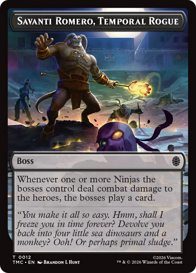 Savanti Romero, Temporal Rogue [Teenage Mutant Ninja Turtles Commander Tokens] | Lots Moore NSW