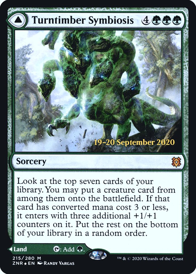Turntimber Symbiosis // Turntimber, Serpentine Wood [Zendikar Rising Prerelease Promos] | Lots Moore NSW