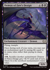 Demon of Fate's Design [Duskmourn: House of Horror Commander] | Lots Moore NSW