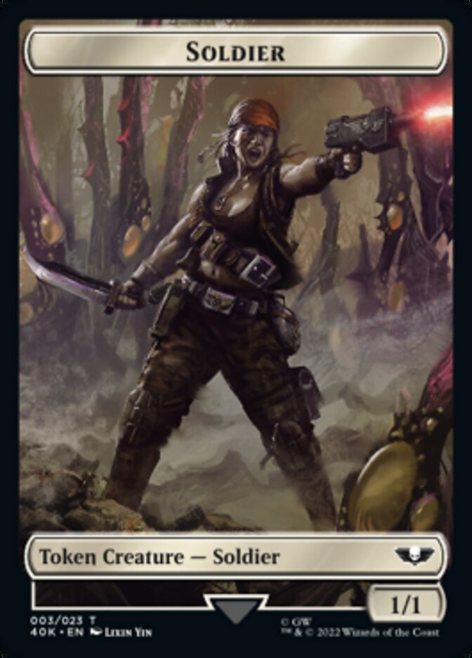 Soldier (003) // Ultramarines Honour Guard Double-Sided Token (Surge Foil) [Warhammer 40,000 Tokens] | Lots Moore NSW