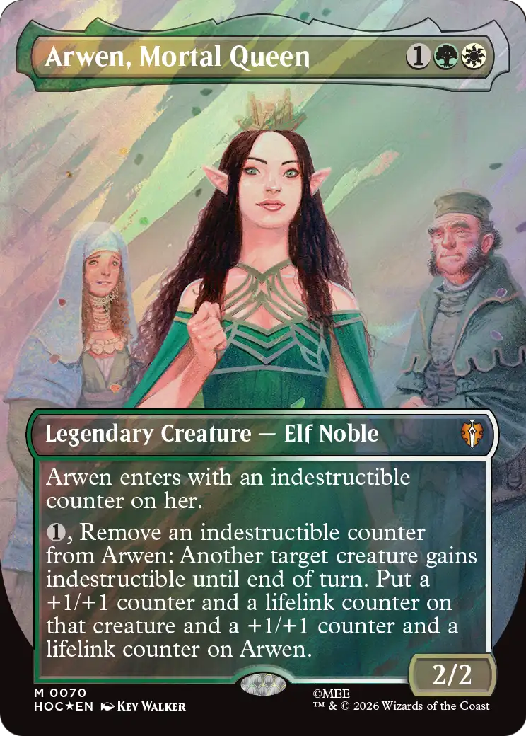 Arwen, Mortal Queen (Borderless) (Surge Foil) [The Hobbit: Eternal-Legal] | Lots Moore NSW