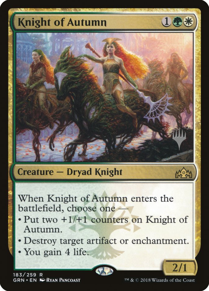 Knight of Autumn (Promo Pack) [Guilds of Ravnica Promos] | Lots Moore NSW