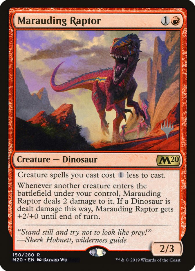 Marauding Raptor (Promo Pack) [Core Set 2020 Promos] | Lots Moore NSW