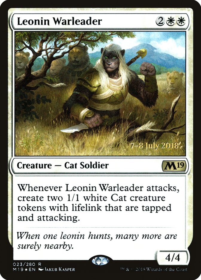 Leonin Warleader [Core Set 2019 Prerelease Promos] | Lots Moore NSW