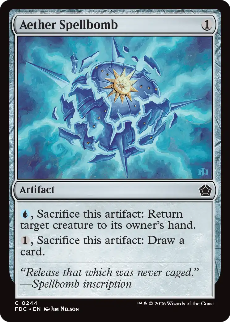 Aether Spellbomb [Foundations Commander] | Lots Moore NSW