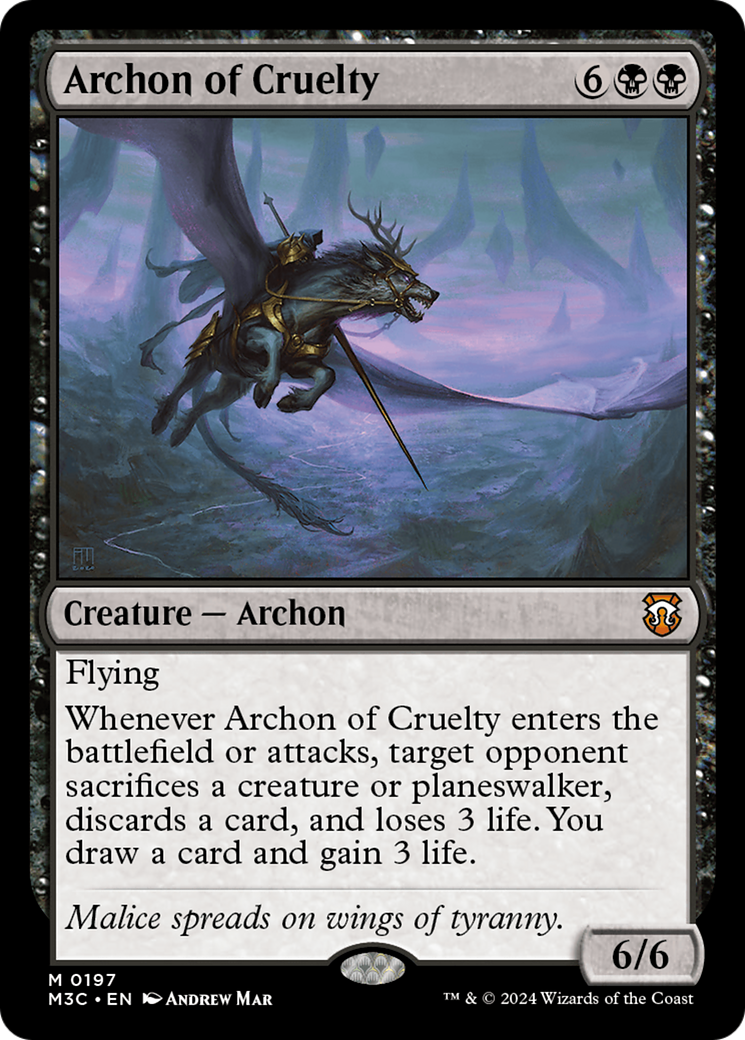 Archon of Cruelty (Ripple Foil) [Modern Horizons 3 Commander] | Lots Moore NSW