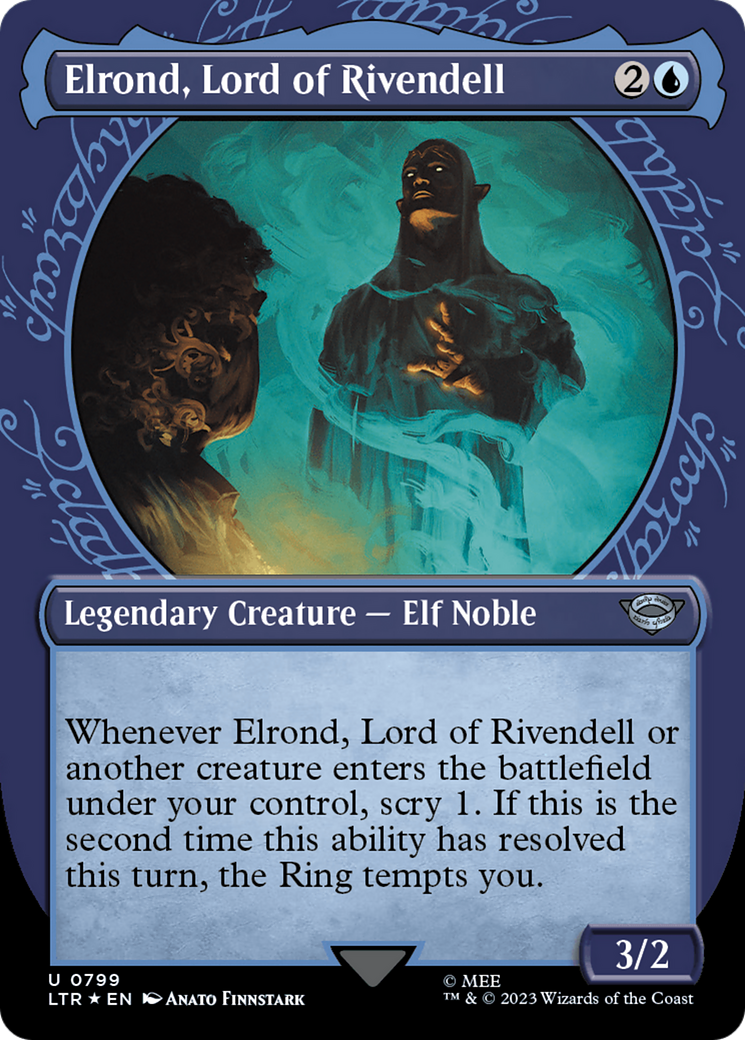 Elrond, Lord of Rivendell (Showcase) (Surge Foil) [The Lord of the Rings: Tales of Middle-Earth] | Lots Moore NSW