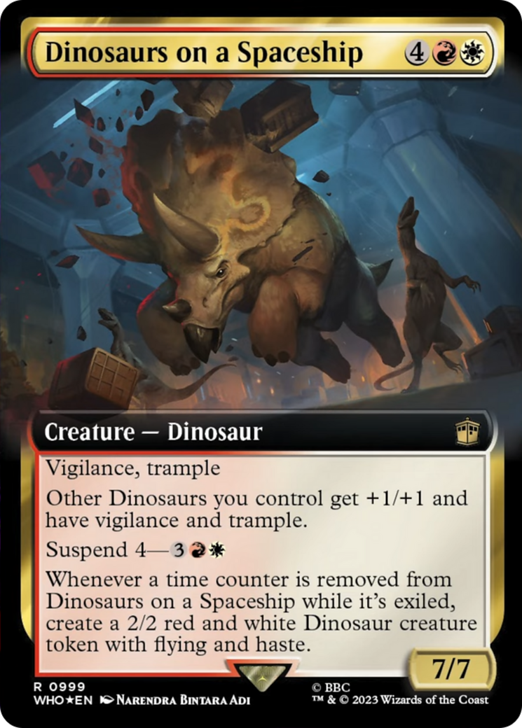 Dinosaurs on a Spaceship (Extended Art) (Surge Foil) [Doctor Who] | Lots Moore NSW