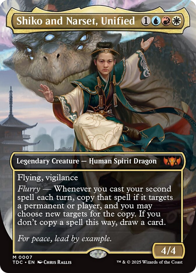 Shiko and Narset, Unified (Borderless) [Tarkir: Dragonstorm Commander] | Lots Moore NSW