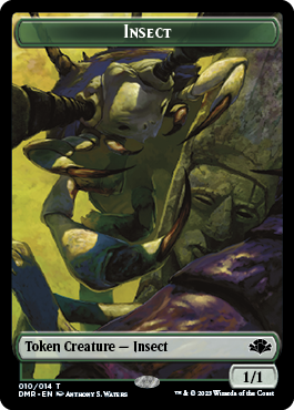 Insect // Elemental Double-Sided Token [Dominaria Remastered Tokens] | Lots Moore NSW