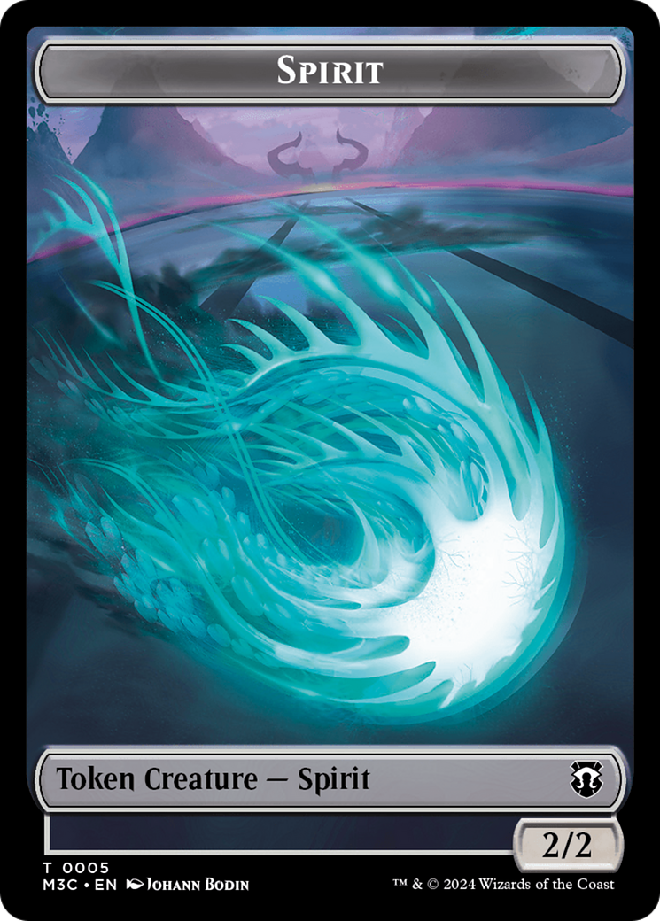 Eldrazi (Ripple Foil) // Spirit Double-Sided Token [Modern Horizons 3 Commander Tokens] | Lots Moore NSW