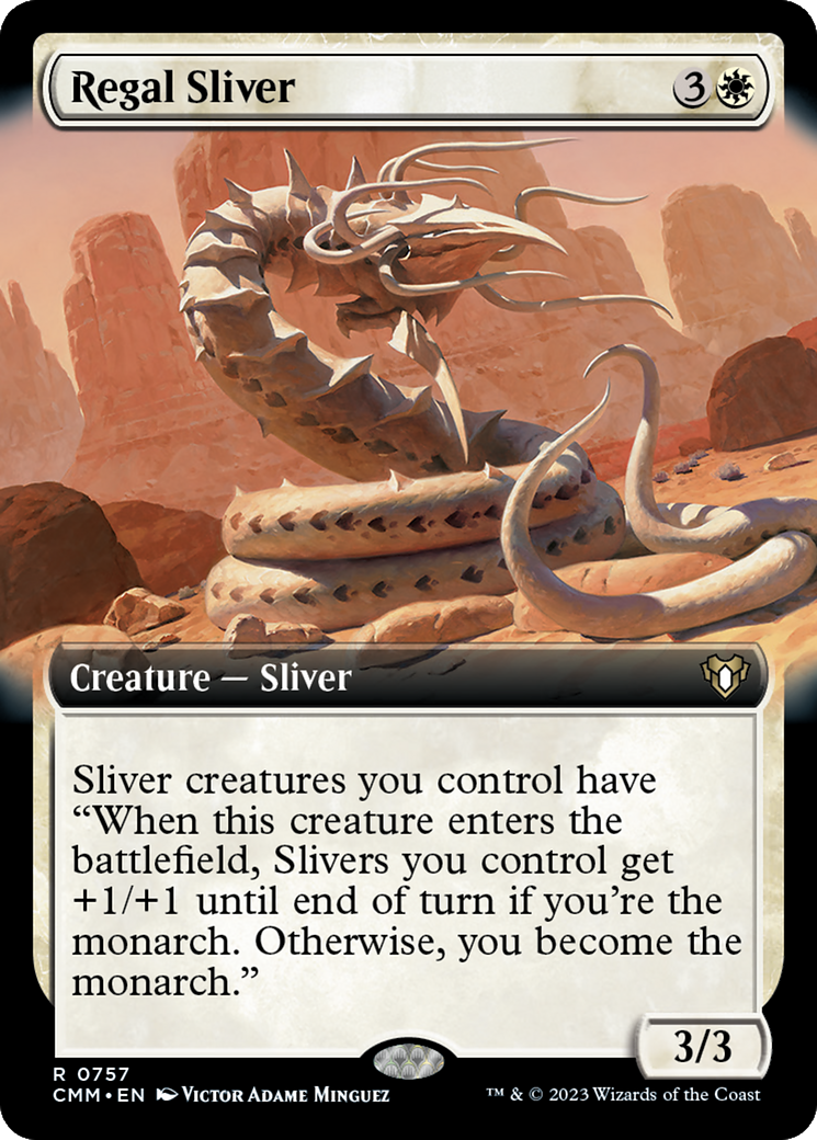 Regal Sliver (Extended Art) [Commander Masters] | Lots Moore NSW