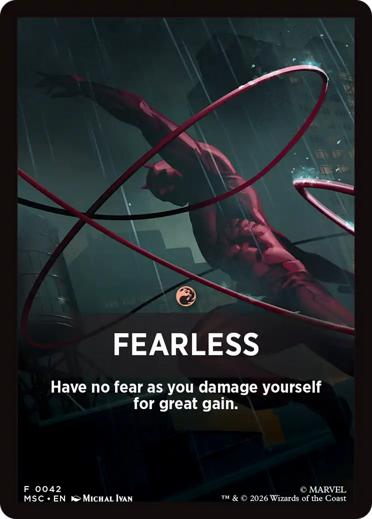 Fearless Theme Card [Marvel Super Heroes Commander] | Lots Moore NSW