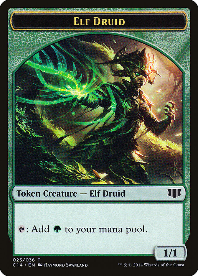 Elf Druid // Beast (020/036) Double-Sided Token [Commander 2014 Tokens] | Lots Moore NSW