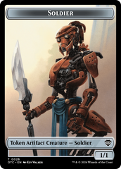 Elemental (0014) // Soldier (0026) Double-Sided Token [Outlaws of Thunder Junction Commander Tokens] | Lots Moore NSW