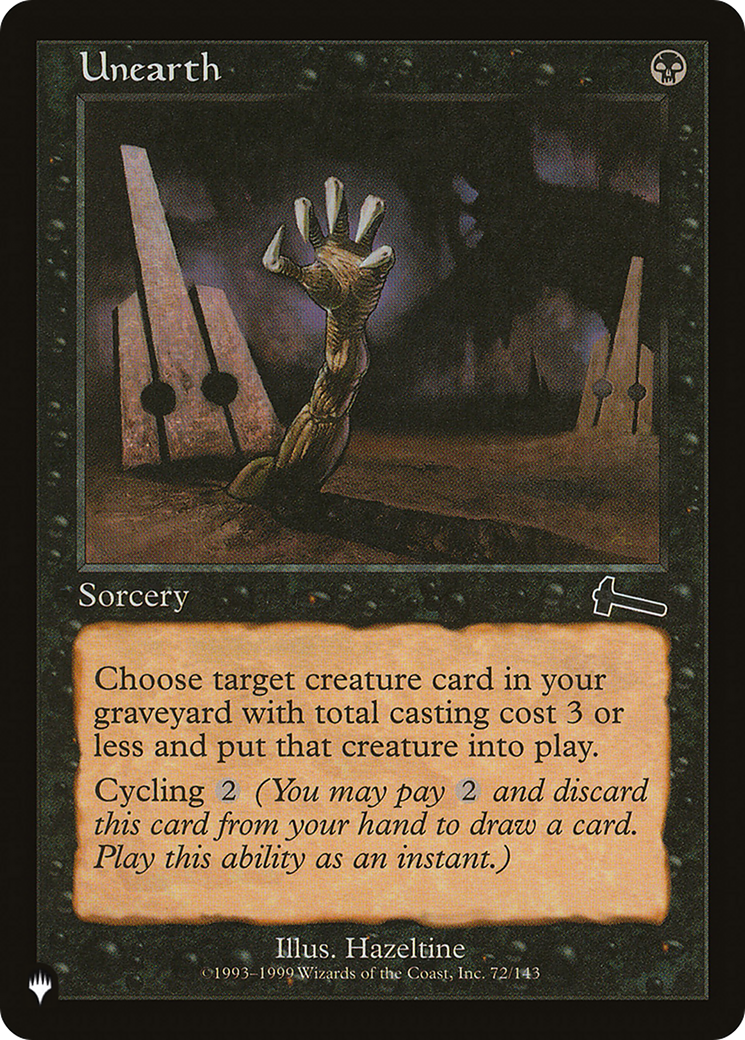 Unearth [The List Reprints] | Lots Moore NSW